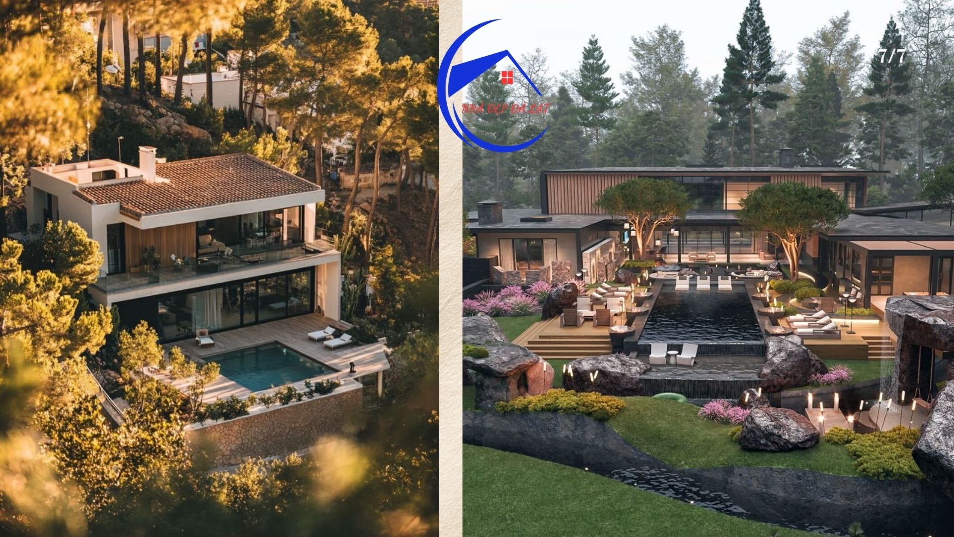 Mẫu Biệt thự hòa quyện vào thiên nhiên